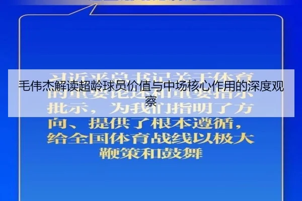 毛伟杰解读超龄球员价值与中场核心作用的深度观察